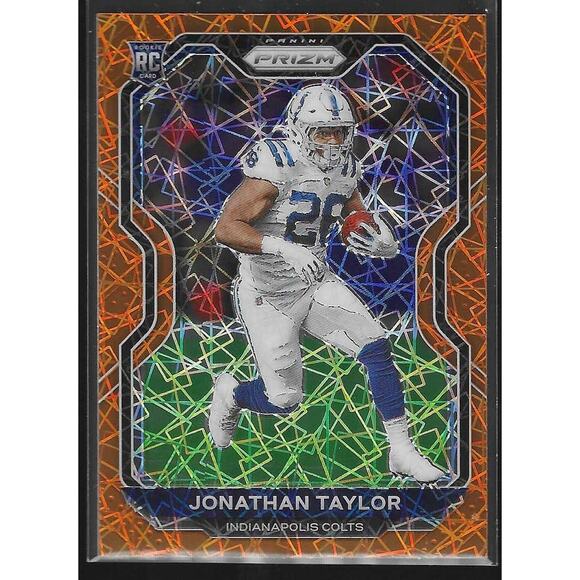 Jonathan Taylor 2020 Panini Prizm Orange Lazer Prizms Rookie RC #332 Colts - Picture 1 of 2